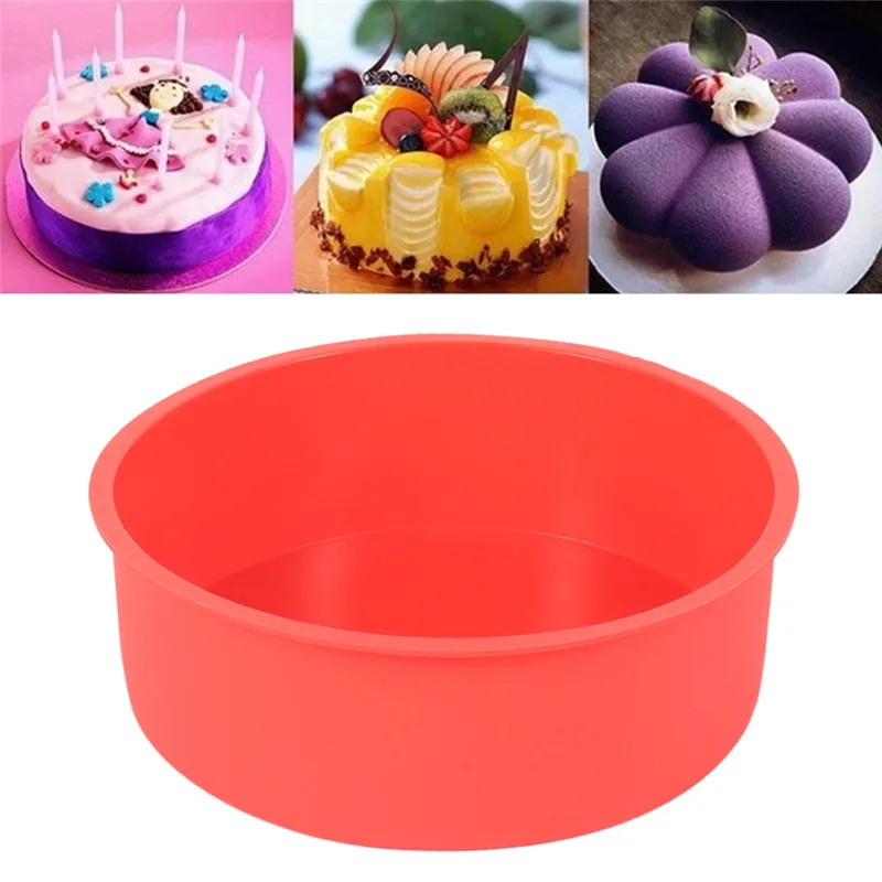 

6 inch Silicone Cake Round Shape Mold Kitchen Bakeware DIY Desserts Baking Mold Mousse Cake Moulds Baking Pan Tools