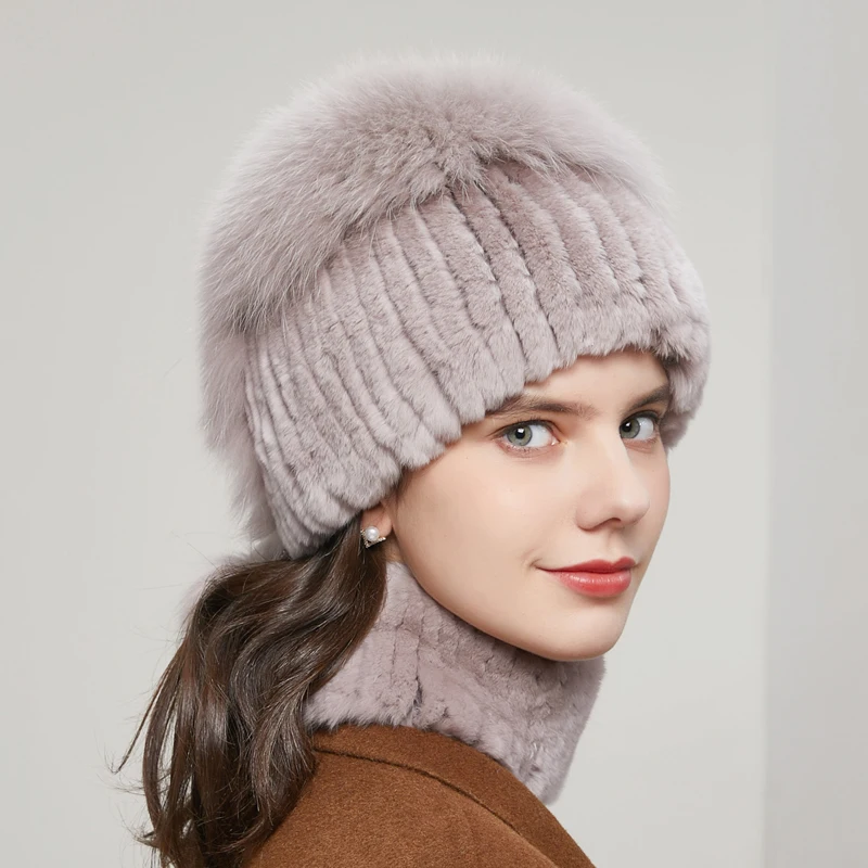 Ladies Fur Hats Women Winter Real Rex Rabbit Cap Fox Fur Knitted Women Warm Snow Cap Ladies Elegant Princess Beanie Hat 20HY-12
Ladies Fur Hats Women Winter Real Rex Rabbit Cap Fox Fur Knitted Women Warm Snow Cap Ladies Elegant Princess Beanie Hat 20HY-12