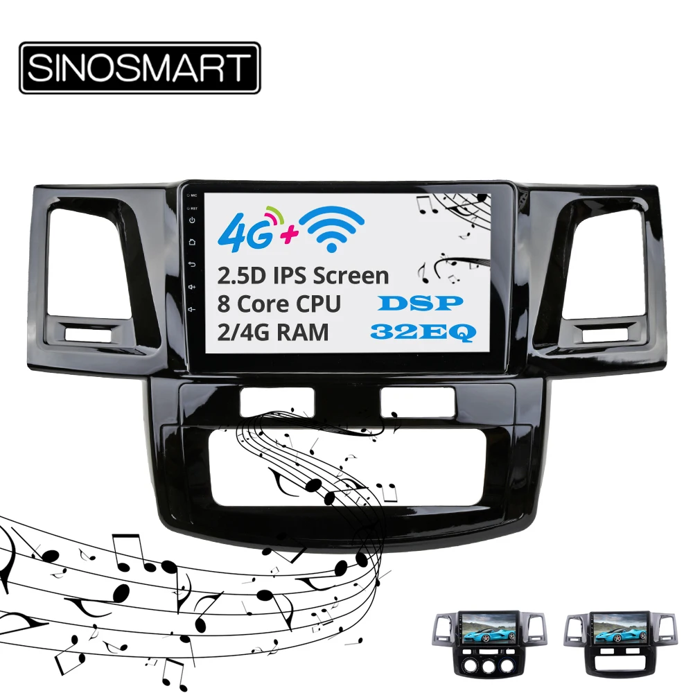 Sinosmart Android 8.1 IPS/QLED 2.5D screen car gps radio navigation player for Toyota Fortunner Hilux Auto AC/Manual AC 2007-15
Sinosmart Android 8.1 IPS/QLED 2.5D screen car gps radio navigation player for Toyota Fortunner Hilux Auto AC/Manual AC 2007-15