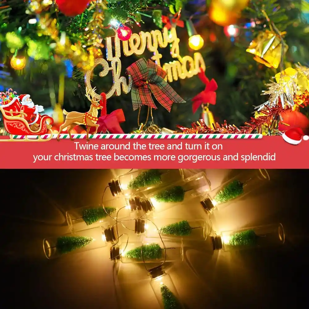christmas tree drift bottle light string decoration led lamp