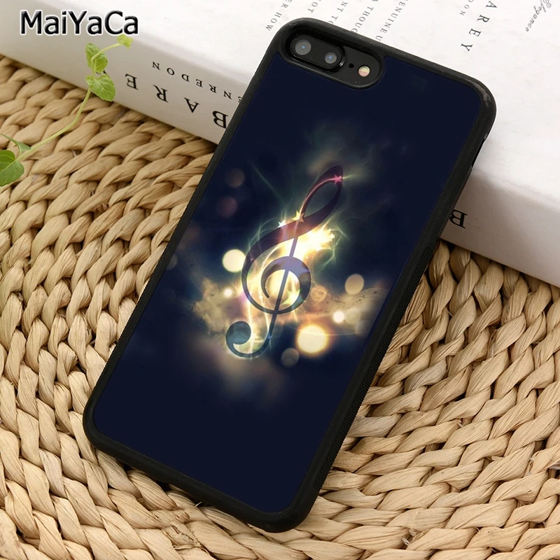 Блестящий Музыкальный Чехол MaiYaCa в виде скрипичного ключа для iPhone X XR XS 11 12 Pro MAX 5 6 6S