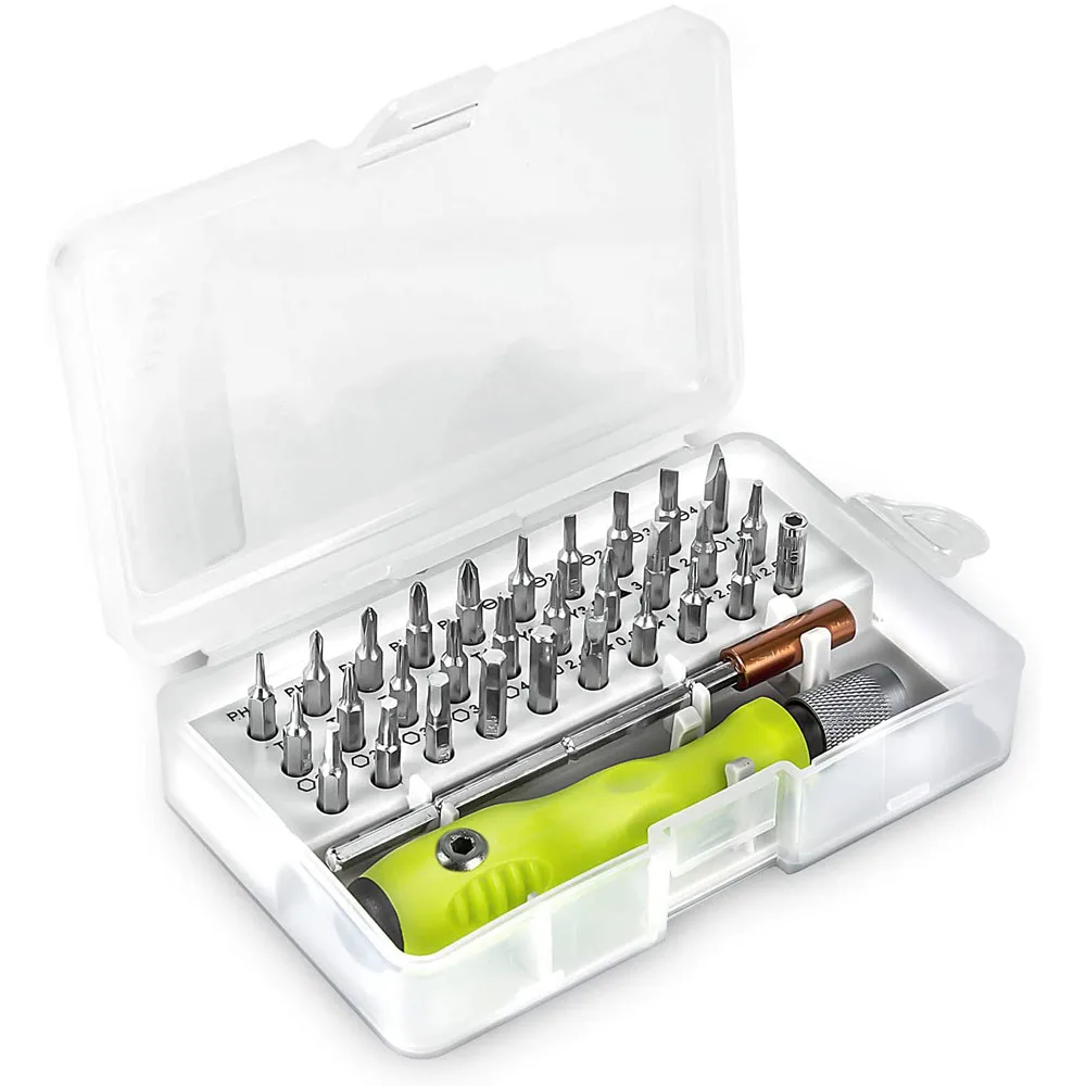 Screwdriver Set Set 32 in1 Precision Magnetic Screwdriver Accessory Kit with Adjustable Pole & Anti-Slip Handle Maintenance Tool
Screwdriver Set Set 32 in1 Precision Magnetic Screwdriver Accessory Kit with Adjustable Pole & Anti-Slip Handle Maintenance Tool