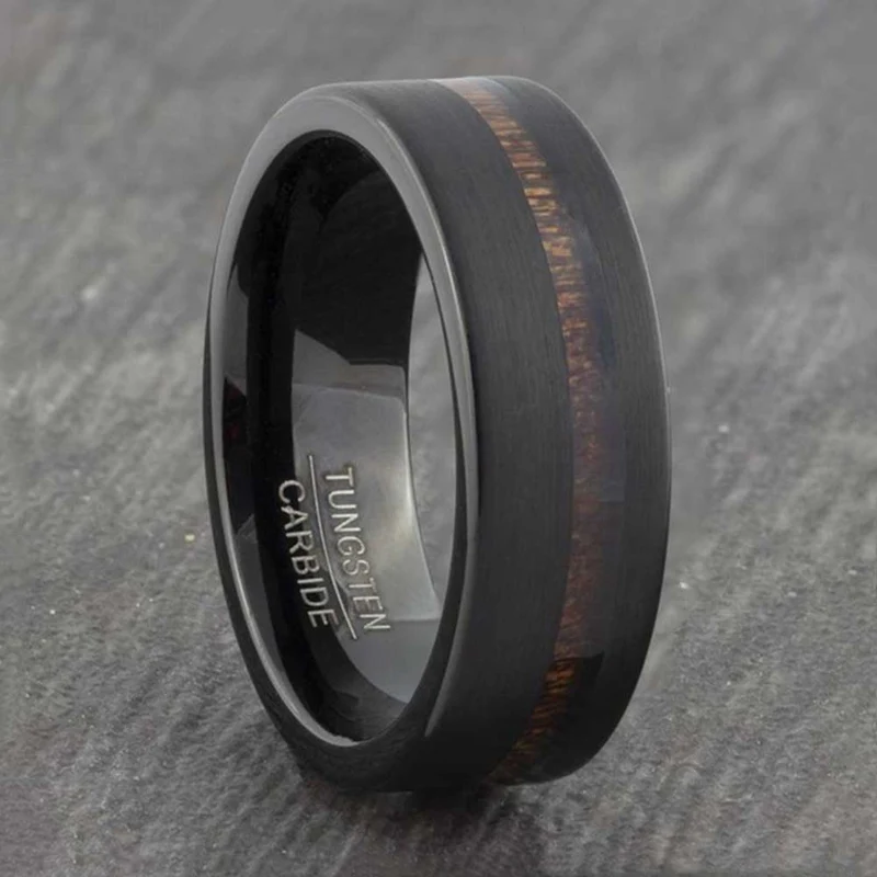 New Black Men Ring  Titanium Carbide Men's Jewelry Wedding Bands Classic Boyfriend Gift New Black Men Ring  Titanium Carbide Men's Jewelry Wedding Bands Classic Boyfriend Gift
