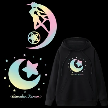 Colorful Reflective Rainbow Heat Transfers Vinyl Sticker Sailor Moon Patches Iron-on thermal transfer Press For Clothes T-Shirt
Colorful Reflective Rainbow Heat Transfers Vinyl Sticker Sailor Moon Patches Iron-on thermal transfer Press For Clothes T-Shirt