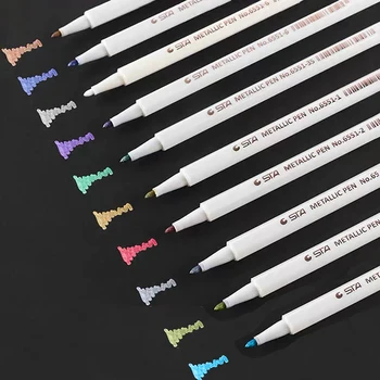 Metal Color Painting Art Marker of Signature DIY Manga Drawing Craft Pens in Various Surfaces Stationery Office School Supplies 
Metal Color Painting Art Marker of Signature DIY Manga Drawing Craft Pens in Various Surfaces Stationery Office School Supplies