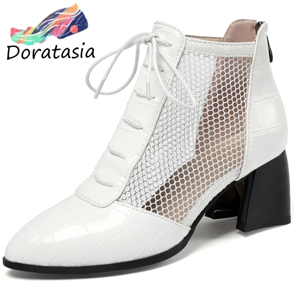 DORATASIA brand new girl lace up pointed toe hollow boots summer boots women high heel elegant leisure sexy shoes woman
DORATASIA brand new girl lace up pointed toe hollow boots summer boots women high heel elegant leisure sexy shoes woman