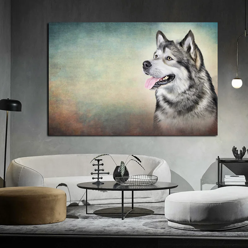 Animal Painting Wolf Poster Wall Art Canvas Posters And Prints For Living Room Decoration Decor Picture Cuadros | Дом и сад