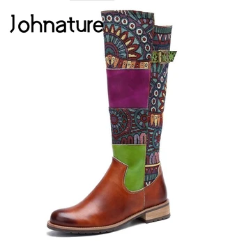 Johnature Genuine Leather Mixed Colors Women Shoes Platform Boots 2020 New Winter Fabric Zip Round Toe Colorful Women Boots
Johnature Genuine Leather Mixed Colors Women Shoes Platform Boots 2020 New Winter Fabric Zip Round Toe Colorful Women Boots