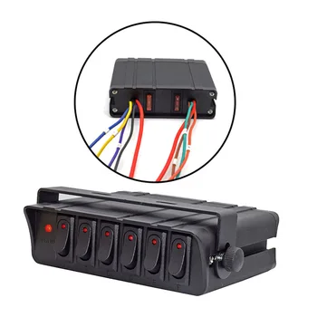 On/Off Rocker Toggle Switch Panel Box 4/6 Gang 12V Rocker Switch Box 6-Gang Red Blue Dropshippnig
On/Off Rocker Toggle Switch Panel Box 4/6 Gang 12V Rocker Switch Box 6-Gang Red Blue Dropshippnig
