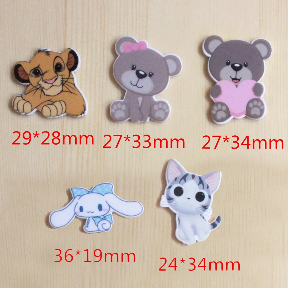 50pcs 5 Styles Mix Cute Cartoon Lion Bear Cat Rabbit Flatback Resin Cabochon Animals Planar Resin DIY Craft for Home Decoration
50pcs 5 Styles Mix Cute Cartoon Lion Bear Cat Rabbit Flatback Resin Cabochon Animals Planar Resin DIY Craft for Home Decoration