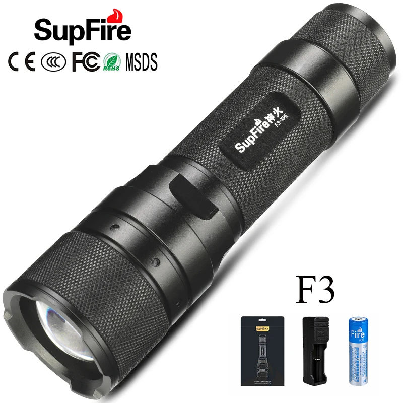 Supfire LED Flashlight Torch Light Spotlight Zoomable Work Light 2000lm Police Flash Hand Light Linterna LED 18650 Rechargeable
Supfire LED Flashlight Torch Light Spotlight Zoomable Work Light 2000lm Police Flash Hand Light Linterna LED 18650 Rechargeable