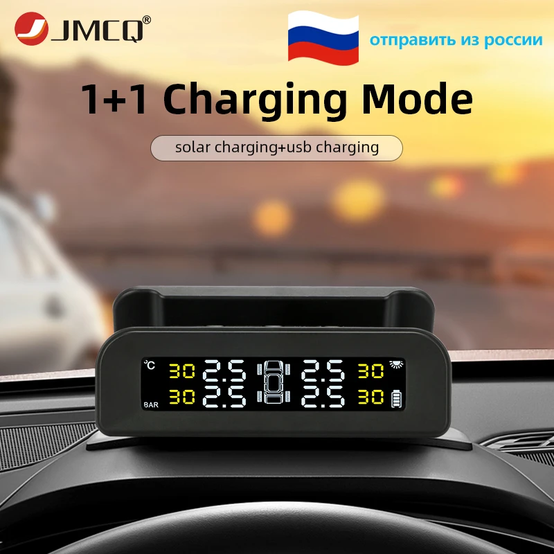 JMCQ TPMS Alarm Tire Pressure Monitor System Solar USB charging Auto Security Warning Control Internal / External sensor for car
JMCQ TPMS Alarm Tire Pressure Monitor System Solar USB charging Auto Security Warning Control Internal / External sensor for car
