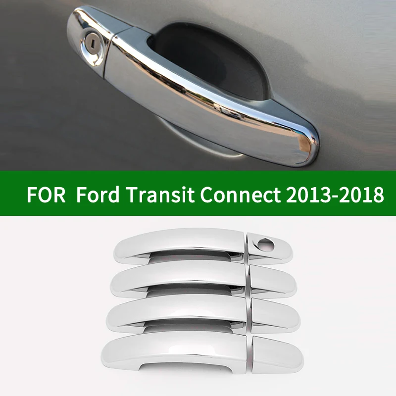 Аксессуары для Ford Transit Connect 2013-2018, глянцевые хромированные серебристые чехлы на боковые ручки автомобиля, отделка 2014, 2015, 2016, 2017
Аксессуары для Ford Transit Connect 2013-2018, глянцевые хромированные серебристые чехлы на боковые ручки автомобиля, отделка 2014, 2015, 2016, 2017