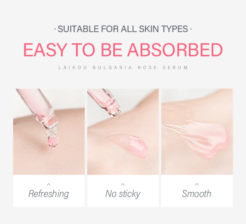 LAIKOU Bulgaria Rose Face Serum Deep Moisturizing Hydrating Anti Aging Brighten Skin Tone Remove Spots Shrink Pores Skin Care 14 H11168ae767404ba4bea1f662164129026