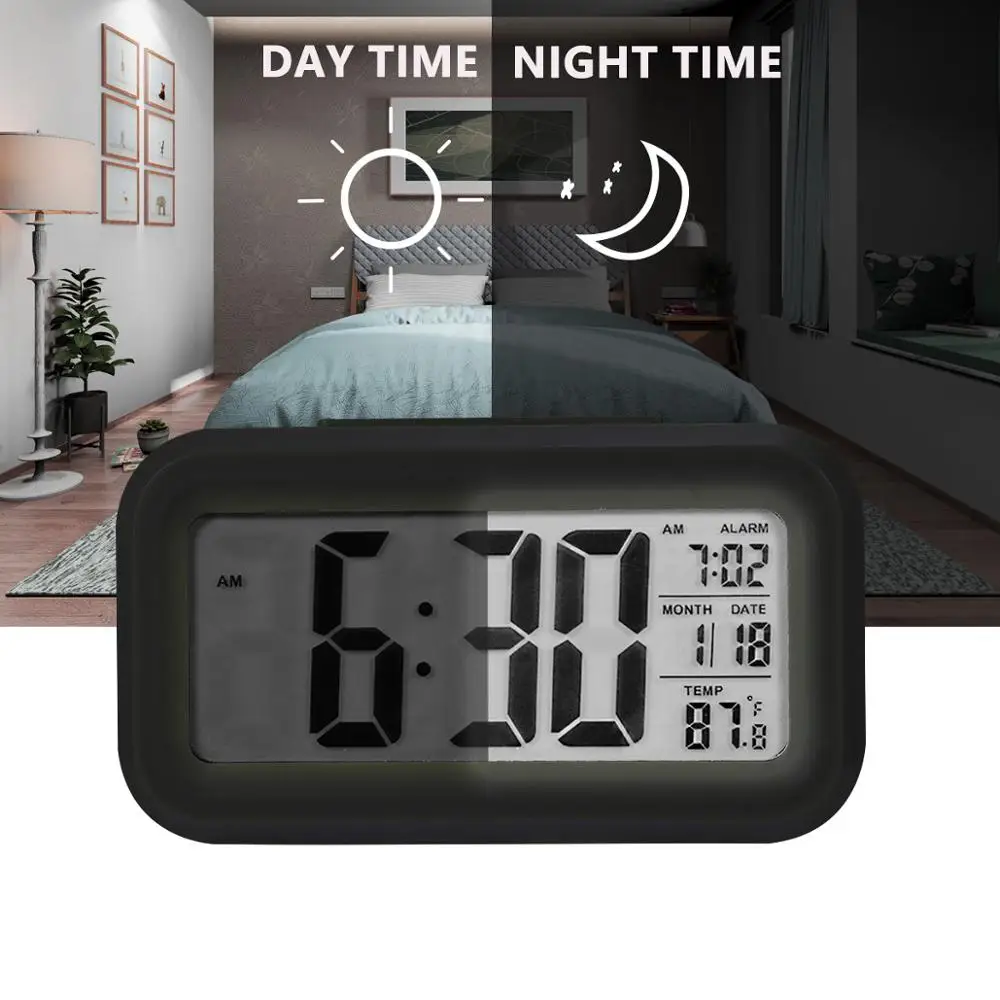 LED Digital Alarm Clock with Backlight Snooze Mute Calendar Desktop Clock For Home Office Electronic Table Digital Clocks
LED Digital Alarm Clock with Backlight Snooze Mute Calendar Desktop Clock For Home Office Electronic Table Digital Clocks