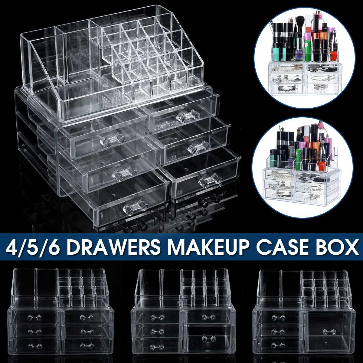 NEW 4-layer Acrylic Clear Makeup Organizer Cosmetic Organizer Makeup Storage Box Brush Holder Jewelry Storage Drawers
NEW 4-layer Acrylic Clear Makeup Organizer Cosmetic Organizer Makeup Storage Box Brush Holder Jewelry Storage Drawers