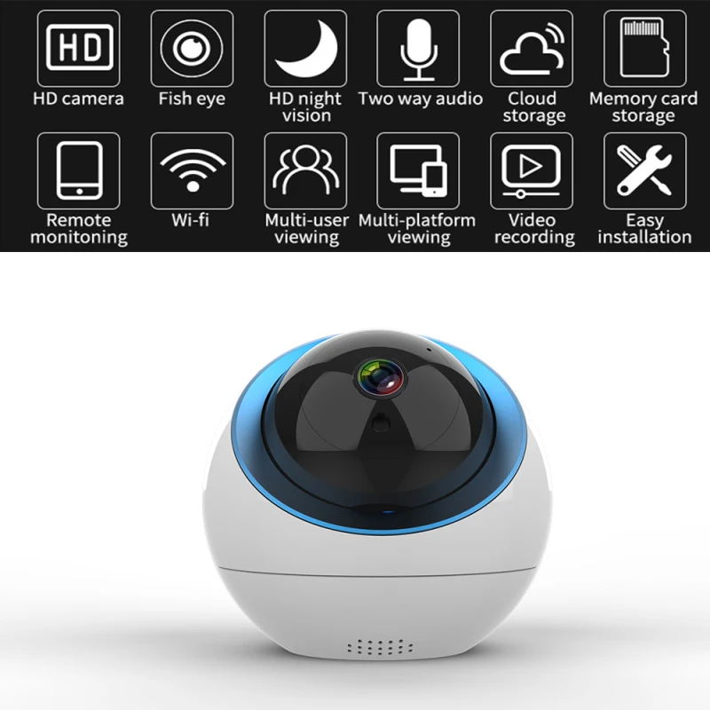 Mini Cloud Dome IP Camera 1080P Wireless WiFi Security Camera Surveillance CCTV Auto Tracking Mini Camera Tuya Smart Life App
Mini Cloud Dome IP Camera 1080P Wireless WiFi Security Camera Surveillance CCTV Auto Tracking Mini Camera Tuya Smart Life App
