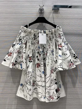 Luxury Brand Doll Dress 2020 Summer Women's New Arrival Girly Style Trumpet Sleeve Off shoulder Floral Printed Top Quality Dress 
Luxury Brand Doll Dress 2020 Summer Women's New Arrival Girly Style Trumpet Sleeve Off shoulder Floral Printed Top Quality Dress
