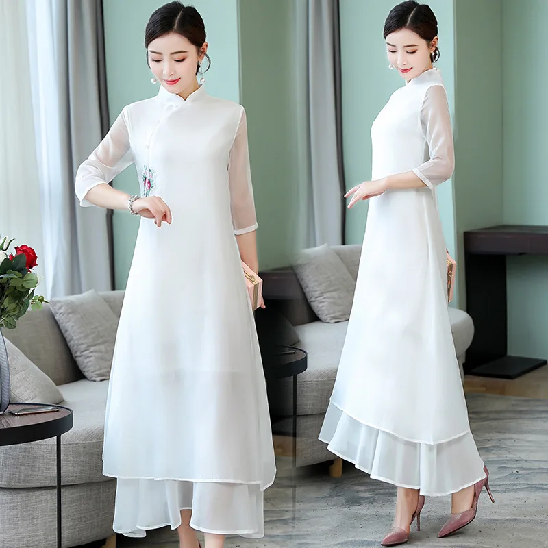 2019 New Style Chinese-style Literature And Art Elegant WOMEN'S Dress Chinese Style Slim Fit Improved Cheongsam Vintage Tea Serv
2019 New Style Chinese-style Literature And Art Elegant WOMEN'S Dress Chinese Style Slim Fit Improved Cheongsam Vintage Tea Serv