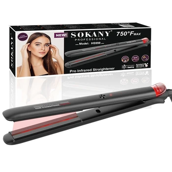 

Pro infrared max 750F hair straightener professional ceramic flat iron straightening smooth hairdressing tool 100-240v