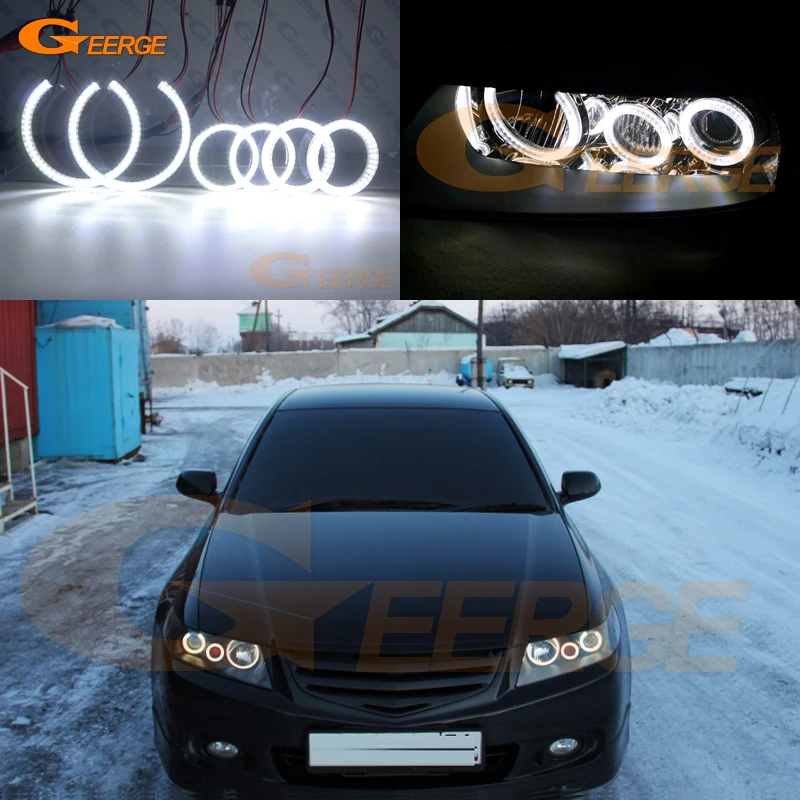 Для honda accord CL7 CL9 CM2 2002 2003 2004 2005 2006 2007 2008 супер яркий SMD светодиодный ангельские