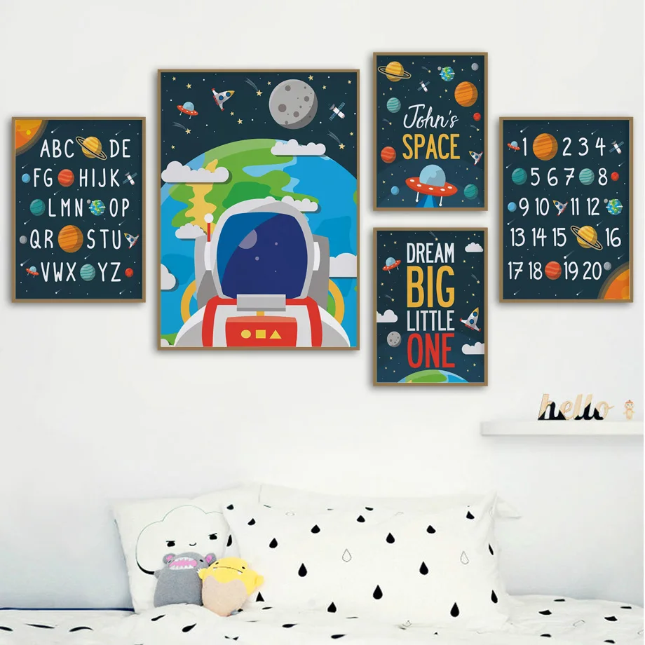 Cartoon Numbers and Letters Wall Art Canvas Painting Nordic Posters and Prints Universe Pattern Mural Decoration Childrens Room
Cartoon Numbers and Letters Wall Art Canvas Painting Nordic Posters and Prints Universe Pattern Mural Decoration Childrens Room
