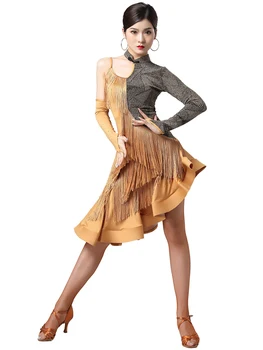 Milk Silk Latin Dance Dress Ballroom Fringe Skirt Competition Gatsby Dress Adults Rumba Dress Long Sleeve Salsa Dress For Girls
Milk Silk Latin Dance Dress Ballroom Fringe Skirt Competition Gatsby Dress Adults Rumba Dress Long Sleeve Salsa Dress For Girls