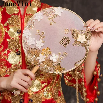 JaneVini Gold Floral Bouquet Bridal Fan Chinese Style Wedding Pearl Rhinestone Bride Bouquets Tassel Flowers Wedding Hand Fans
JaneVini Gold Floral Bouquet Bridal Fan Chinese Style Wedding Pearl Rhinestone Bride Bouquets Tassel Flowers Wedding Hand Fans