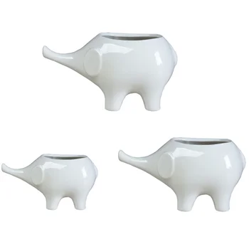 3 Pcs in 1 Set Small Ceramics Pots Solid Color Simulation Animal Elephants Family Succulent Pots Flower Pots Garden Decorations 
3 Pcs in 1 Set Small Ceramics Pots Solid Color Simulation Animal Elephants Family Succulent Pots Flower Pots Garden Decorations