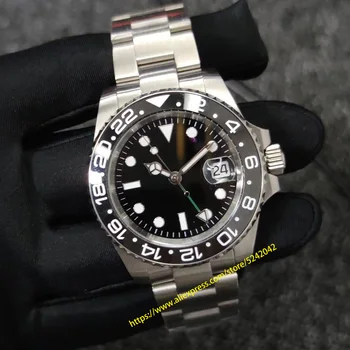 40mm Men's Watch Mechanical Automatic Aseptic Dial Stainless Steel Sapphire Glass GMT 2813 Movement Ceramic Bezel NO5
40mm Men's Watch Mechanical Automatic Aseptic Dial Stainless Steel Sapphire Glass GMT 2813 Movement Ceramic Bezel NO5