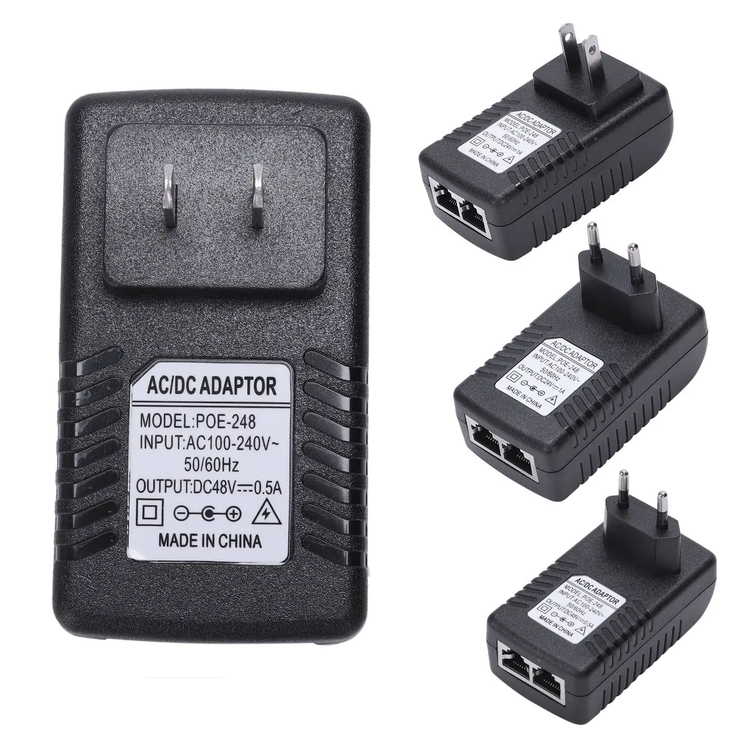 Power Supply Ethernet POE Injector Adapter for IP Phone Gateway IP Camera(24V/1A US Plug)
Power Supply Ethernet POE Injector Adapter for IP Phone Gateway IP Camera(24V/1A US Plug)