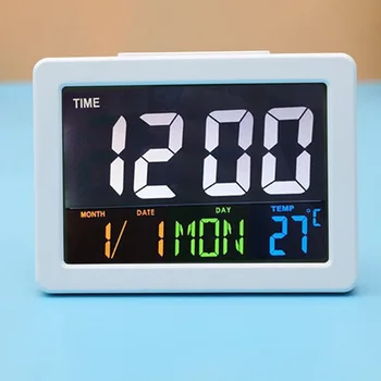 Colorful Screen Digital Alarm Clock LED Decorative Bedroom Electronic Table Clock with Temperature Multifunction Desk Watch
Colorful Screen Digital Alarm Clock LED Decorative Bedroom Electronic Table Clock with Temperature Multifunction Desk Watch
