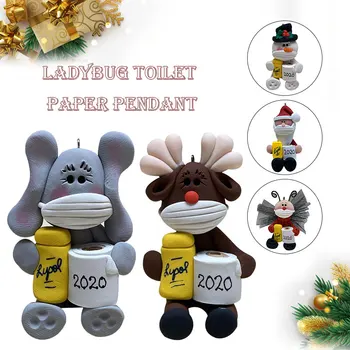 2020 Animal Ornaments Wearing Face Covers and Holding Toilet Paper Christmas Ornament Cute Animal Survival Pendant Decor FP8
2020 Animal Ornaments Wearing Face Covers and Holding Toilet Paper Christmas Ornament Cute Animal Survival Pendant Decor FP8