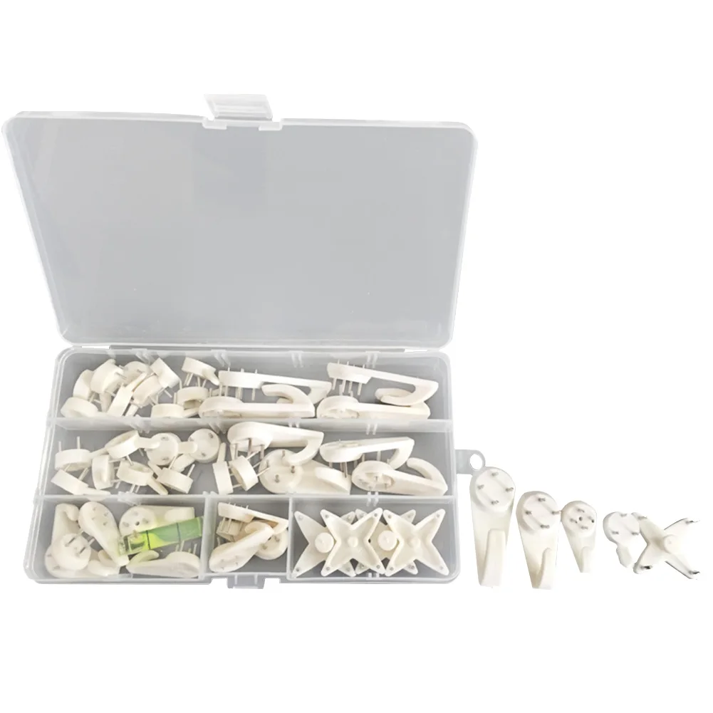 Durable White Nails Tool Picture Hanger Set Non Trace Easy Use Wall Mount Hooks Multipurpose Hard Home Plastic Painting
Durable White Nails Tool Picture Hanger Set Non Trace Easy Use Wall Mount Hooks Multipurpose Hard Home Plastic Painting