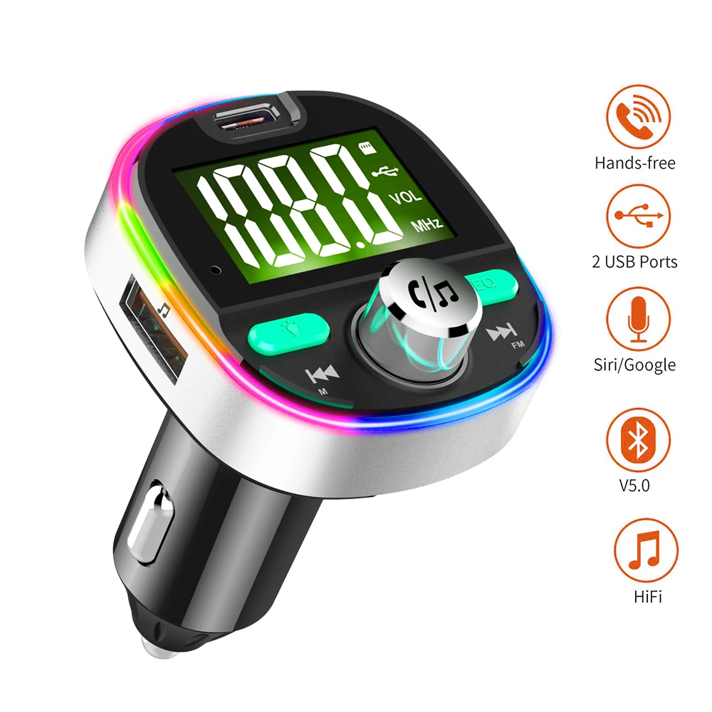 BC53 Dual USB Ports QC 3.0 Fast charge Car Charger Bluetooth FM Transmitter Colorful lights MP3 Player Wireless FM Radio Adapter
BC53 Dual USB Ports QC 3.0 Fast charge Car Charger Bluetooth FM Transmitter Colorful lights MP3 Player Wireless FM Radio Adapter