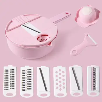 Kitchen tool 13-piece wheat straw multi-function vegetable cutting and dicing integrated grater
Kitchen tool 13-piece wheat straw multi-function vegetable cutting and dicing integrated grater