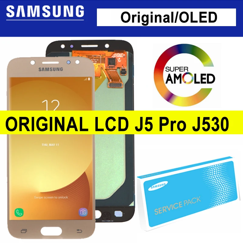 

OLED/Super AMOLED LCD Display for SAMSUNG Galaxy J5 PRO 2017 J530 J530F LCD Touch Screen Digitizer Assembly Replacement Parts