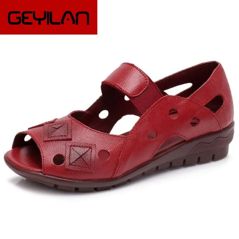 2019 New Spring Summer Wedges Sandals Women Hollow Casual Women Shoes Genuine Leather Sandals Woman Peep Toe Big Size
2019 New Spring Summer Wedges Sandals Women Hollow Casual Women Shoes Genuine Leather Sandals Woman Peep Toe Big Size