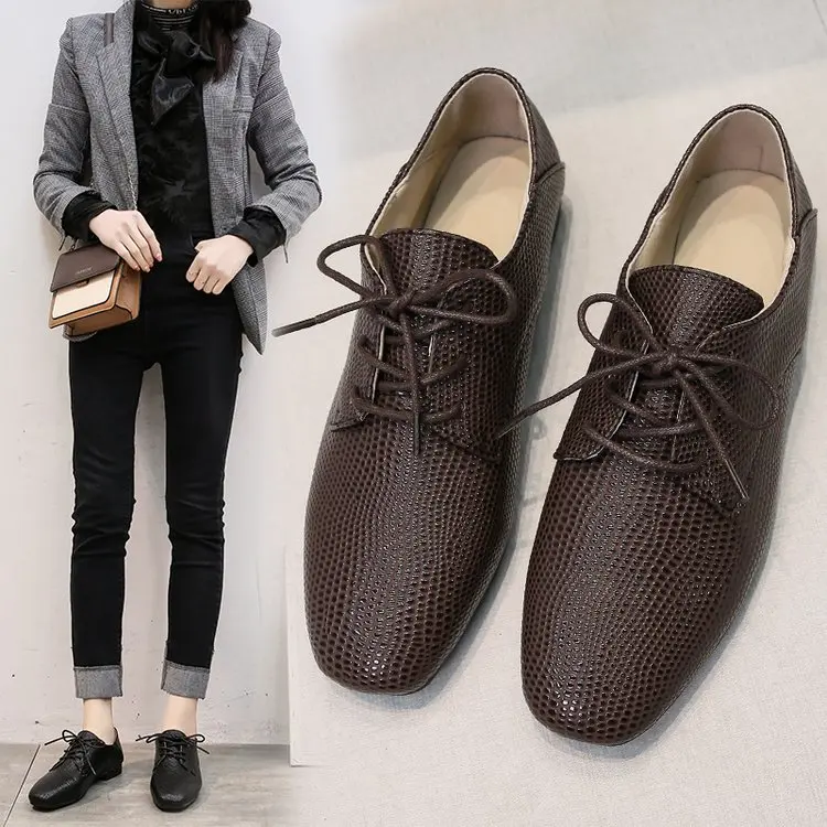 College Style Small Leather Shoes Women's 2020 Spring New Style Korean-style Versatile England Square Head Low Heel Lace-up Shoe
College Style Small Leather Shoes Women's 2020 Spring New Style Korean-style Versatile England Square Head Low Heel Lace-up Shoe