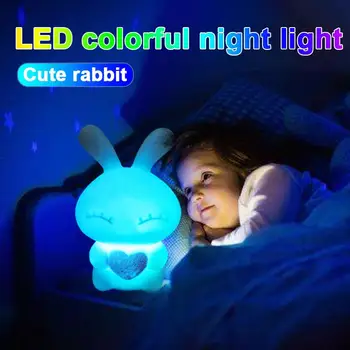 Light Night Lamp Decoration LED LED 7 Changing Color Rabbit Shaped Cute Cartoon Kid Bead for Children Gift Beam
Light Night Lamp Decoration LED LED 7 Changing Color Rabbit Shaped Cute Cartoon Kid Bead for Children Gift Beam