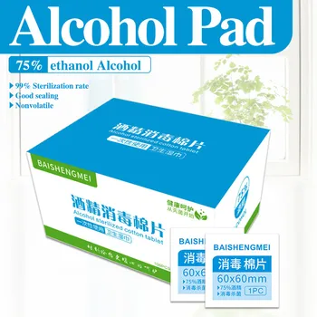 Portable 100 PCS Professional Alcohol Swabs Pads Wet Wipes 75% Isopropyl First Aid Home Skin Cleanser Sterilization 
Portable 100 PCS Professional Alcohol Swabs Pads Wet Wipes 75% Isopropyl First Aid Home Skin Cleanser Sterilization