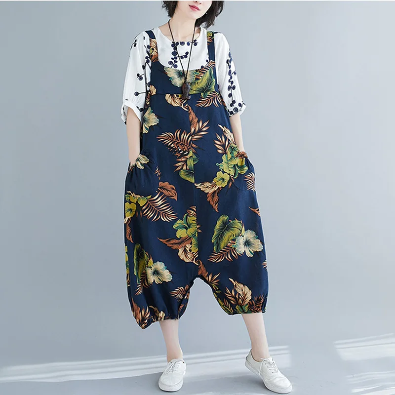Drop Crotch Jumpsuits Women Print Jumpsuits Vintage Sleeveless Summer Big Size Baggy Cross Rompers Boyfriend Hip-Hop Overalls
Drop Crotch Jumpsuits Women Print Jumpsuits Vintage Sleeveless Summer Big Size Baggy Cross Rompers Boyfriend Hip-Hop Overalls