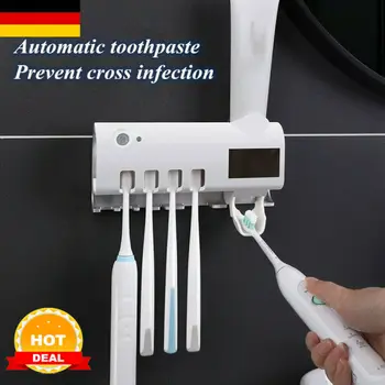 UV Light Ultraviolet Toothbrush Sterilizer Toothpaste Dispenser Squeezers Disinfection Automatic Toothbrush Holder Home Bathroom
UV Light Ultraviolet Toothbrush Sterilizer Toothpaste Dispenser Squeezers Disinfection Automatic Toothbrush Holder Home Bathroom