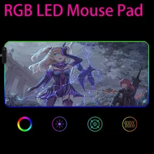 Genshin Impact RGB LED Gaming Mouse Pad Mousepad Large Mause Pad Keyboard Desk Carpet Game Rubber No-slip XXL Mouse Mat Gamer
Genshin Impact RGB LED Gaming Mouse Pad Mousepad Large Mause Pad Keyboard Desk Carpet Game Rubber No-slip XXL Mouse Mat Gamer