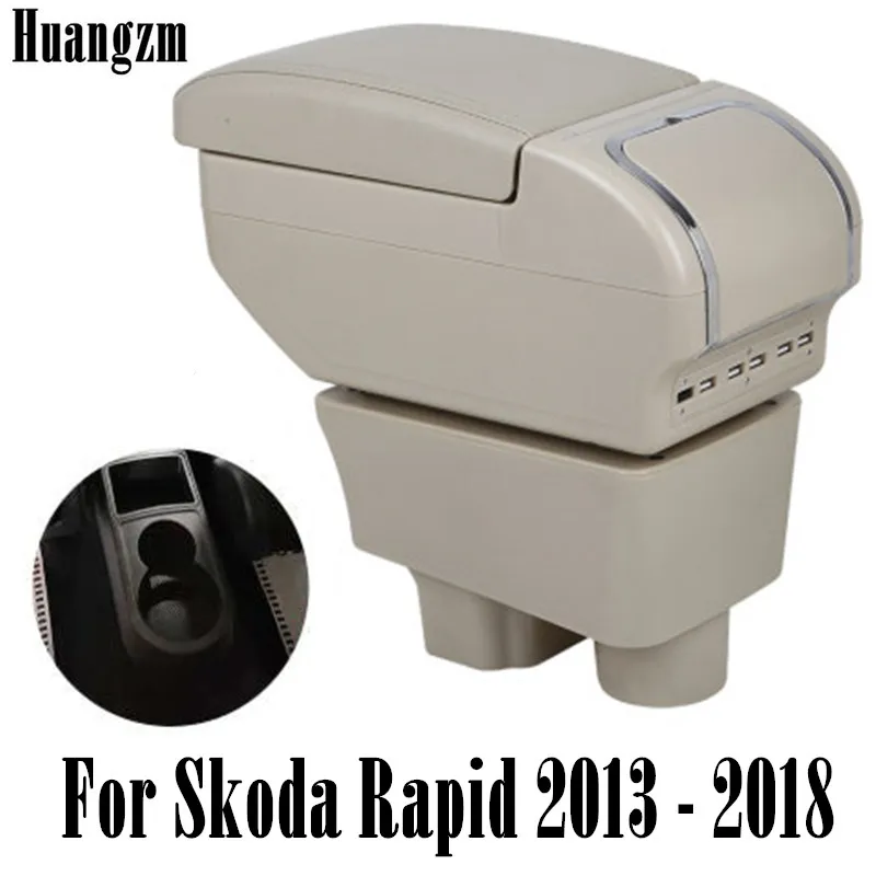Для Skoda Rapid 2013 - 2018 поворотный подлокотник коробка центральный магазин содержание