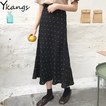 Women Summer Black midi Skirt 2020 Korean elegant A-line Streetwear Female Vintage Polka Dot Slim High Waist A Line Long Skirt
Women Summer Black midi Skirt 2020 Korean elegant A-line Streetwear Female Vintage Polka Dot Slim High Waist A Line Long Skirt