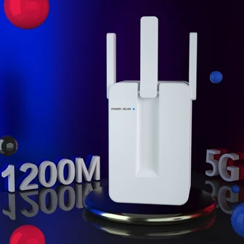 Dual-Band 1200M 2.4GHZ 5GHZ Signal Repeater WiFi Extender Wireless Network Amplifier External Antennas With 7 Languages Easy Sta
Dual-Band 1200M 2.4GHZ 5GHZ Signal Repeater WiFi Extender Wireless Network Amplifier External Antennas With 7 Languages Easy Sta