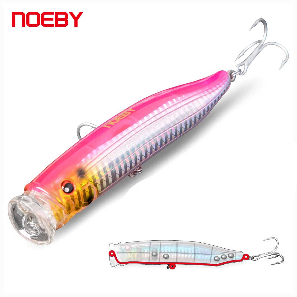 NOEBY Outdoor Tackle 100mm/19g 120mm/29g Popper for Lures Topwater Artificial Fishing Baits NBL9246
NOEBY Outdoor Tackle 100mm/19g 120mm/29g Popper for Lures Topwater Artificial Fishing Baits NBL9246