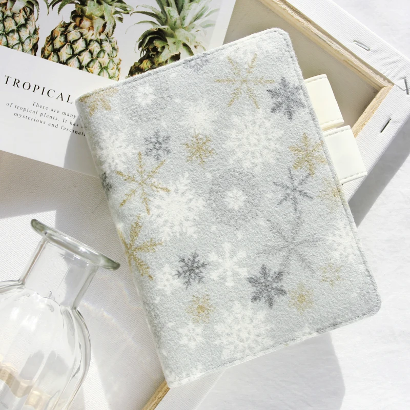 Snowflake Soft Journal Cover A6 Hand Made DIY Diary Cover Suit For Standard A6 Fitted Paper Book
Snowflake Soft Journal Cover A6 Hand Made DIY Diary Cover Suit For Standard A6 Fitted Paper Book
