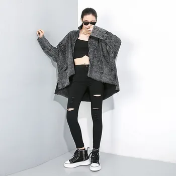 Spring Clothes Vintage Washed Cowboy Windbreaker Snowflakes Irregular Fashion Women's Trench Streetwear Coat
Spring Clothes Vintage Washed Cowboy Windbreaker Snowflakes Irregular Fashion Women's Trench Streetwear Coat